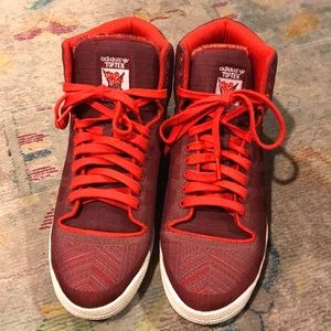 Mens Adidas Red Top 10 Sneaker